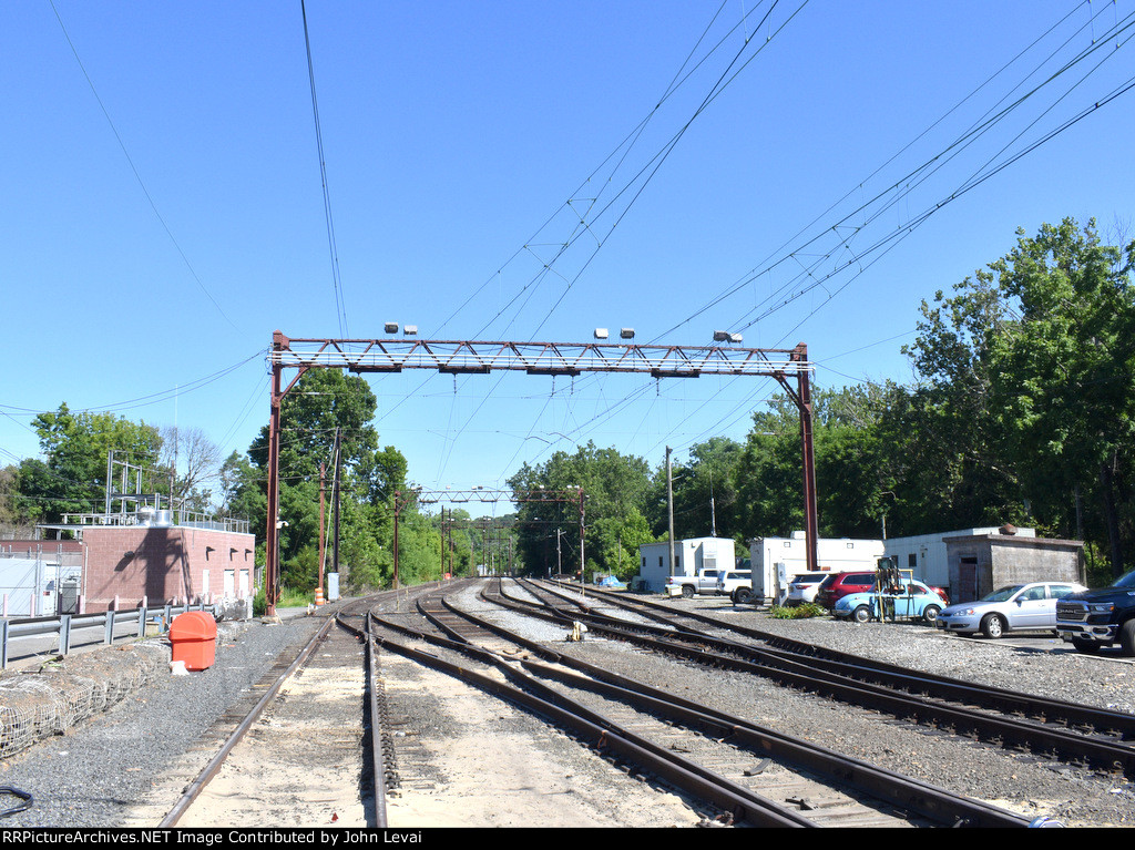 NJTs Gladstone Yard is empty as expected since the rush hour trains that layover for the weekend havent arrived yet.